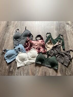 8 different pairs of sports bras!